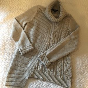 Asymmetric Turtleneck Sweater